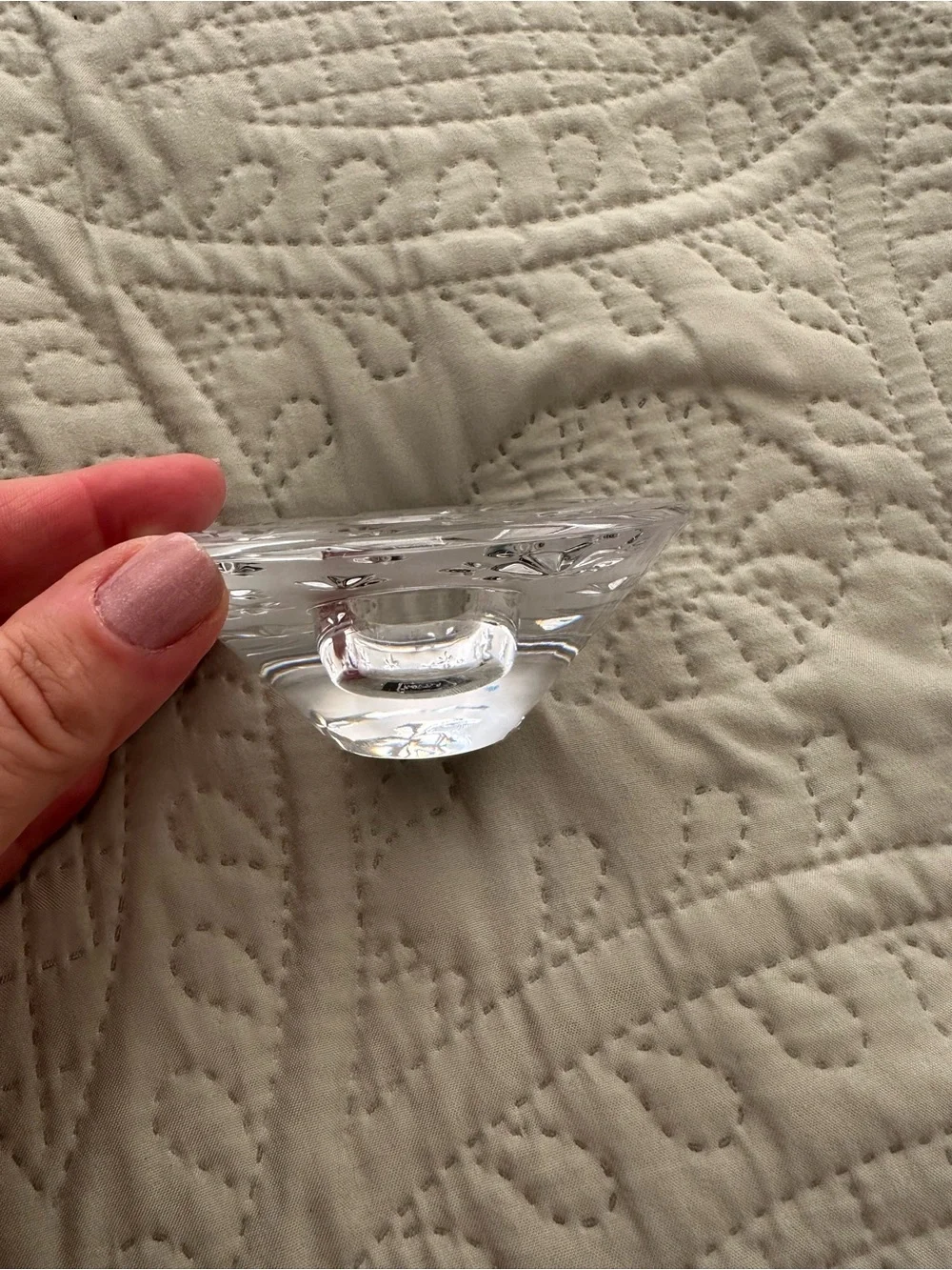 Mikasa Lead Crystal Candle Holder “Radiant Star” Appx 4” Diameter